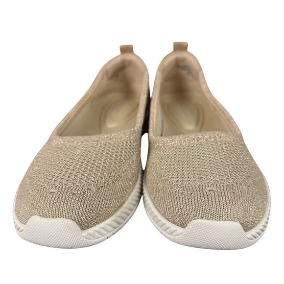 Easy Spirit Glitz 2 Gold Mesh Knit Slip On Sneakers Loafers Comfort Shoes 11 N - Picture 7 of 16